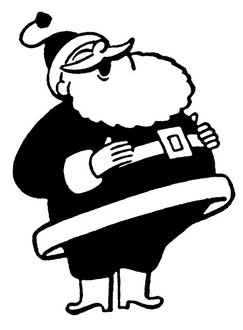 christmas images cartoon black and white